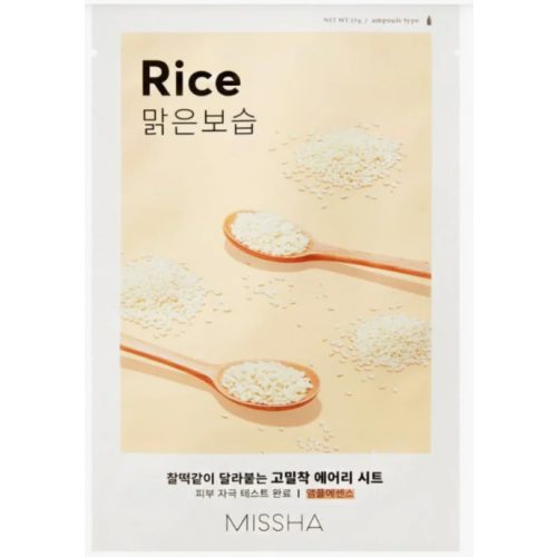 MISSHA – Airy Fit Rice Sheet Mask (19g)  Rizs maszk
