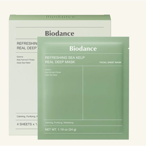 BIODANCE – Refreshing Sea Kelp Real Deep Mask 1 doboz, 34g * 4db Börnyugtató 